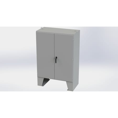 Saginaw Control & Engineering 3 Point Latch with Padlock/Keylock Handle Electrical Enclosures, 60 in H, 24 in D, 48 in W SCE-604824LP